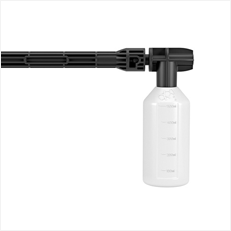 <strong class="attributes-item-title">Bico de espuma</strong>
Com capacidade para 500 ml, o bico de espuma é ideal para aplicação de detergentes com a lavadora de alta pressão.