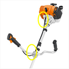 <strong class="attributes-item-title">Sistema antivibratório</strong>
Os amortecedores reduzem a transmissão da vibração que é gerada pelo motor. Com trabalho confortável e com esforço reduzido.
