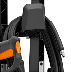 <strong class="attributes-item-title">Gancho para a mangueira de alta pressão</strong>
Facilidade no armazenamento da mangueira de forma compacta 
e segura na própria lavadora 
de alta pressão.